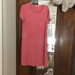 Red T-shirt dress